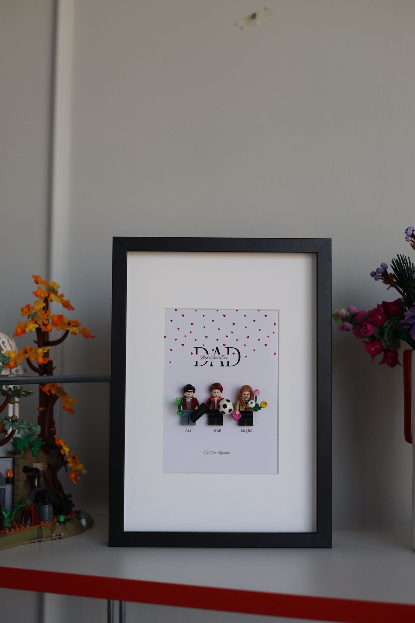 “Create Your Own Frame – Happy Father’s Day Dad with Hearts (Personalized)” (Kopya)