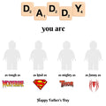 4-Character Superhero Dad LEGO Frame – Personalized Gift