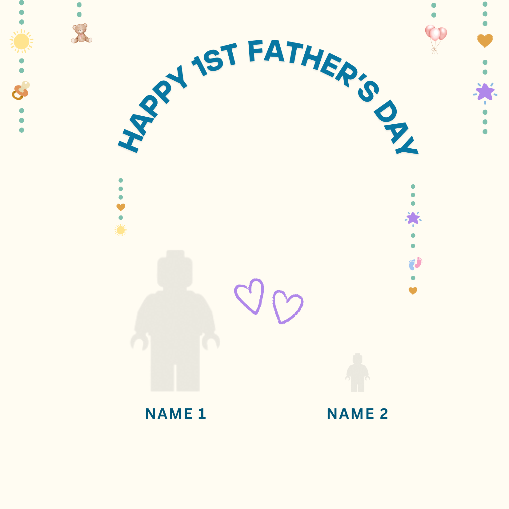 “Create Your Own Frame – Happy First Father’s Day (Personalized)”