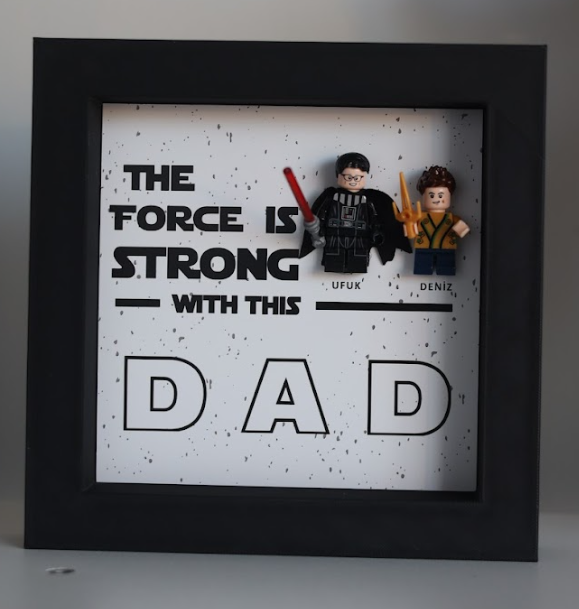 “Create Your Own Frame – The Force Is Strong With This Dad (Star Wars Edition) (Personalized)”