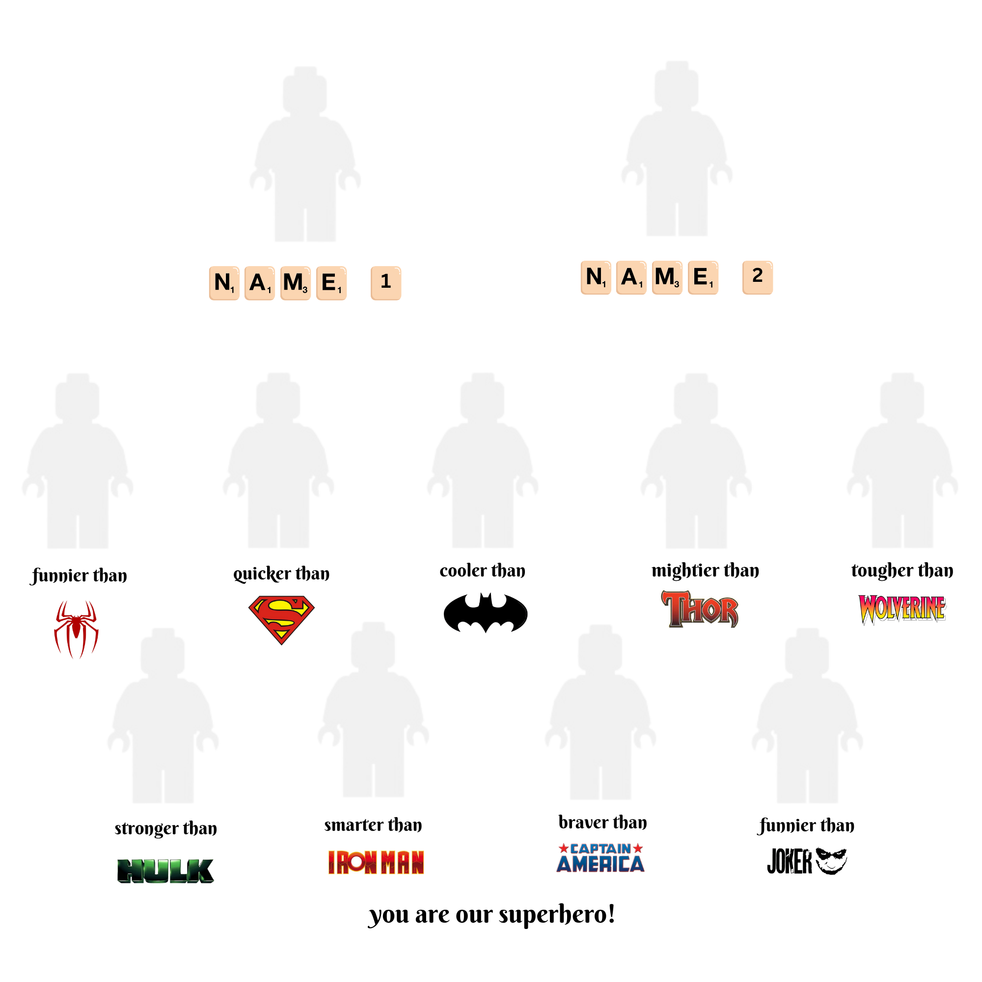 “Create Your Own Frame – 9+2 Superhero Dad (Personalized)”