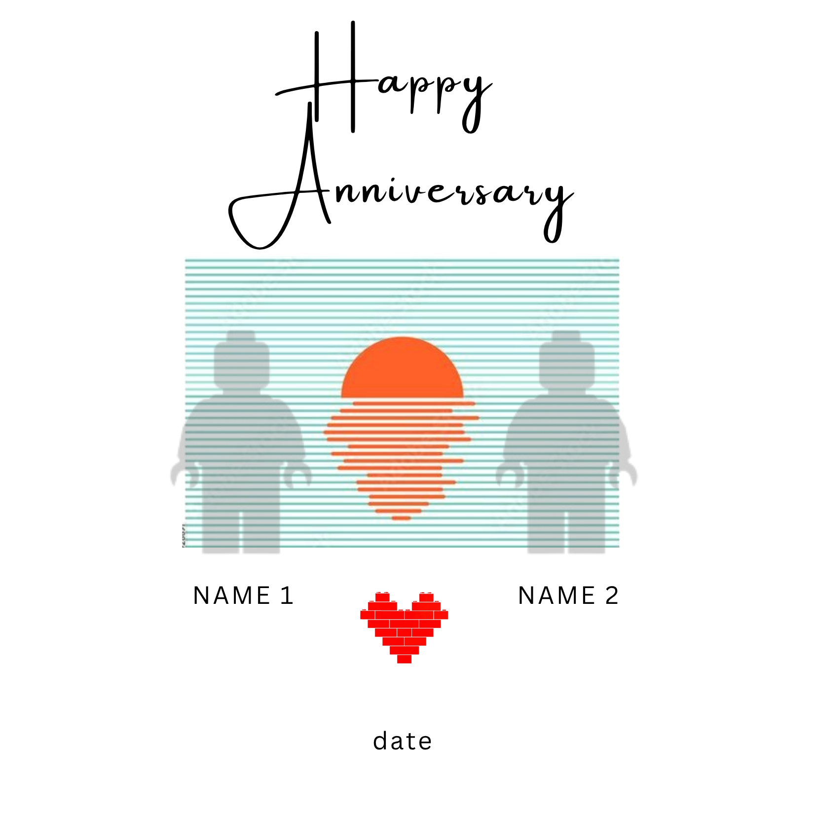 “Create Your Own Frame – Happy Anniversary (Personalized)”