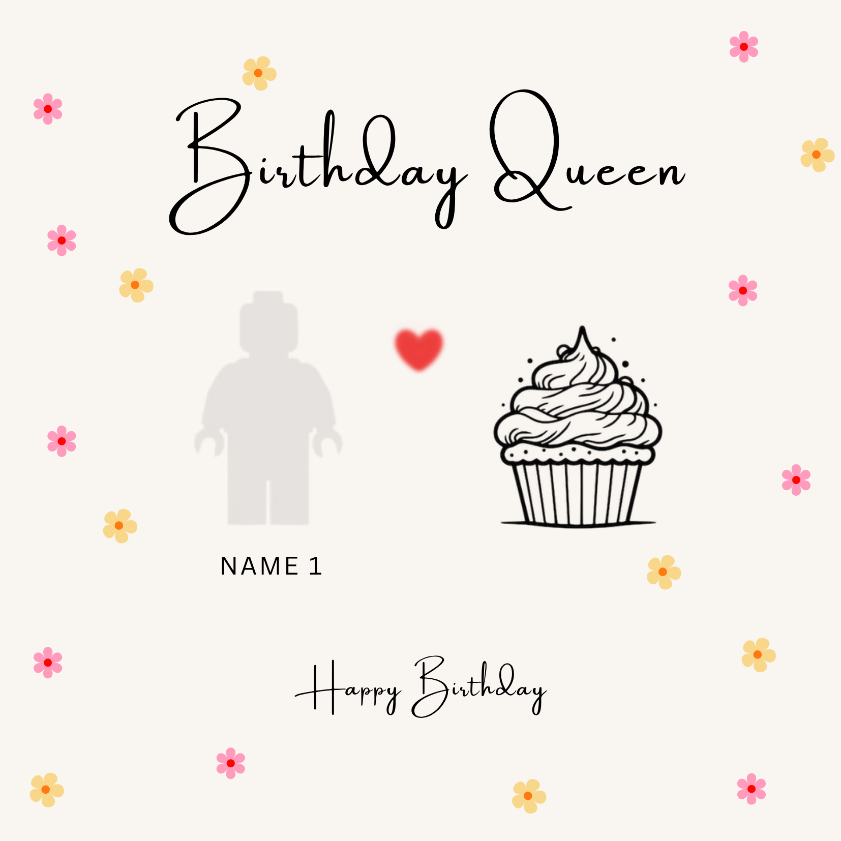 “Create Your Own Frame – Birthday Queen (Personalized)”