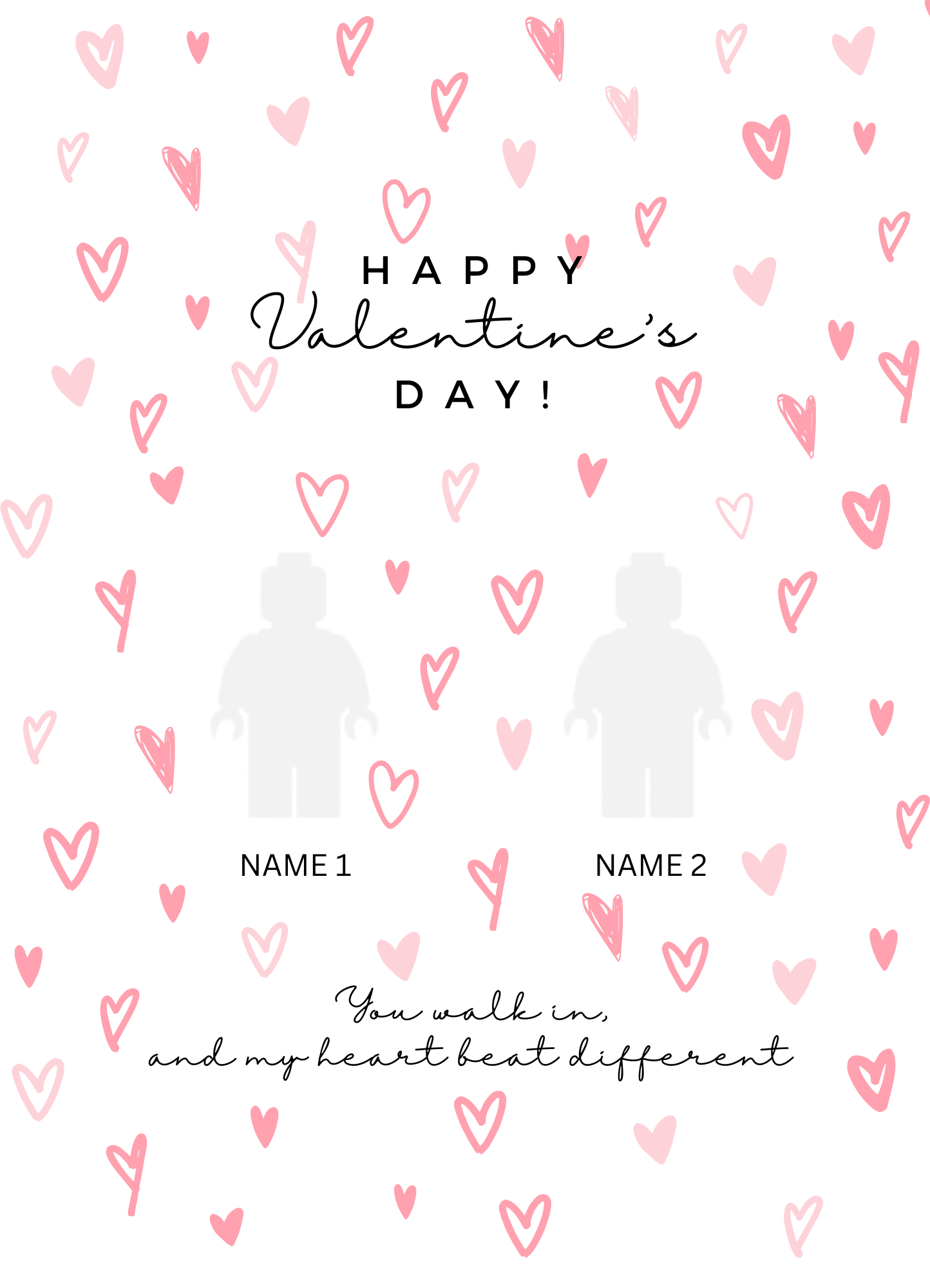 Create Your Own LEGO Frame – Happy Valentine’s Day 2 (Personalized)