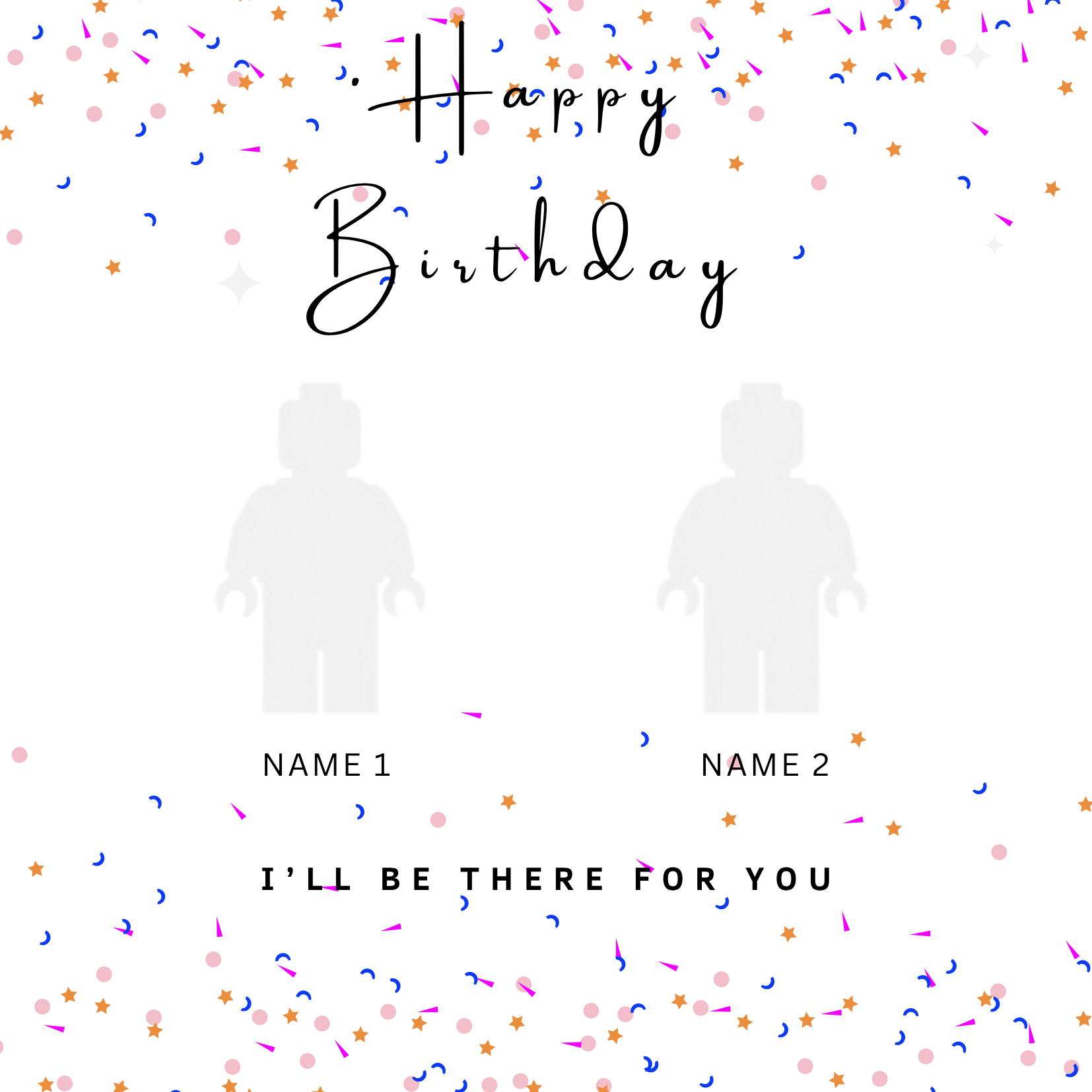 “Create Your Own Frame – Konfeti Happy Birthday (Personalized)”
