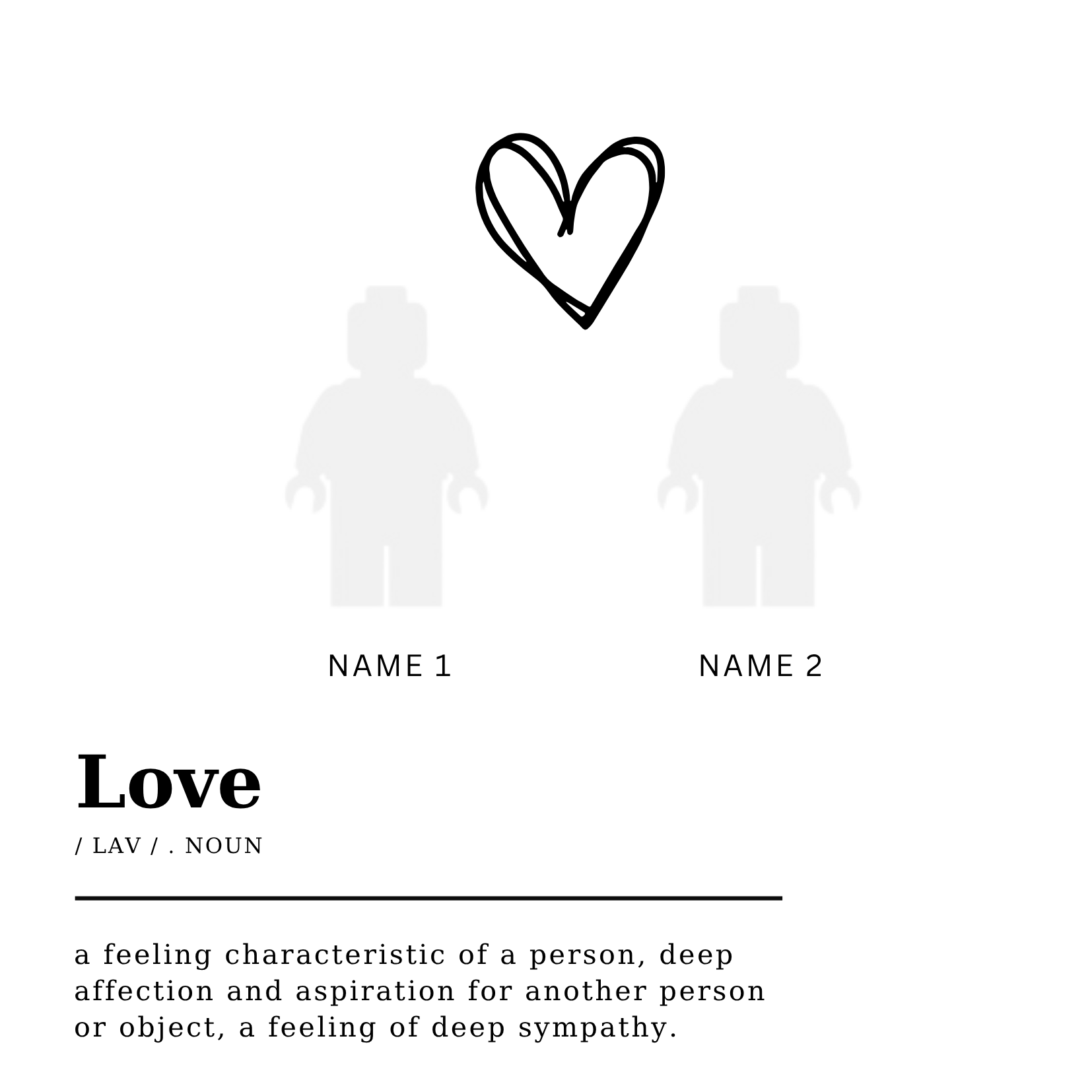 “Create Your Own Frame – Love Noun (Personalized)”