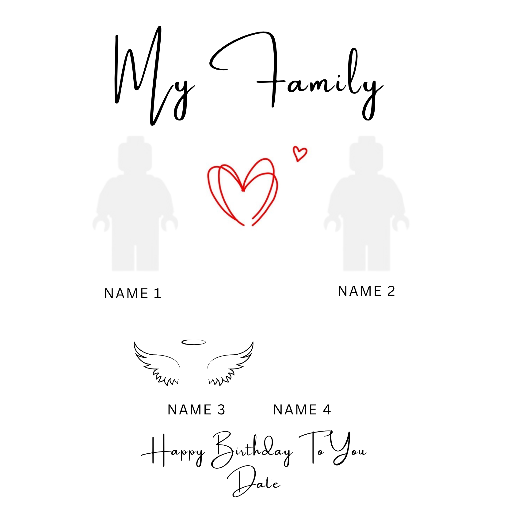 Create Your Own Frame – Angel Family (Personalized)
