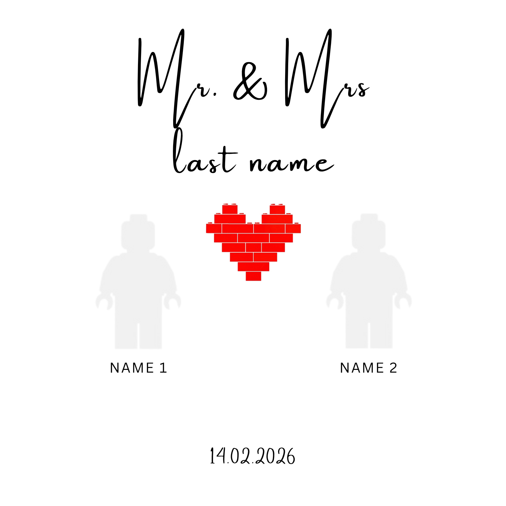 “Create Your Own Frame – Mr & Mrs (Personalized)”