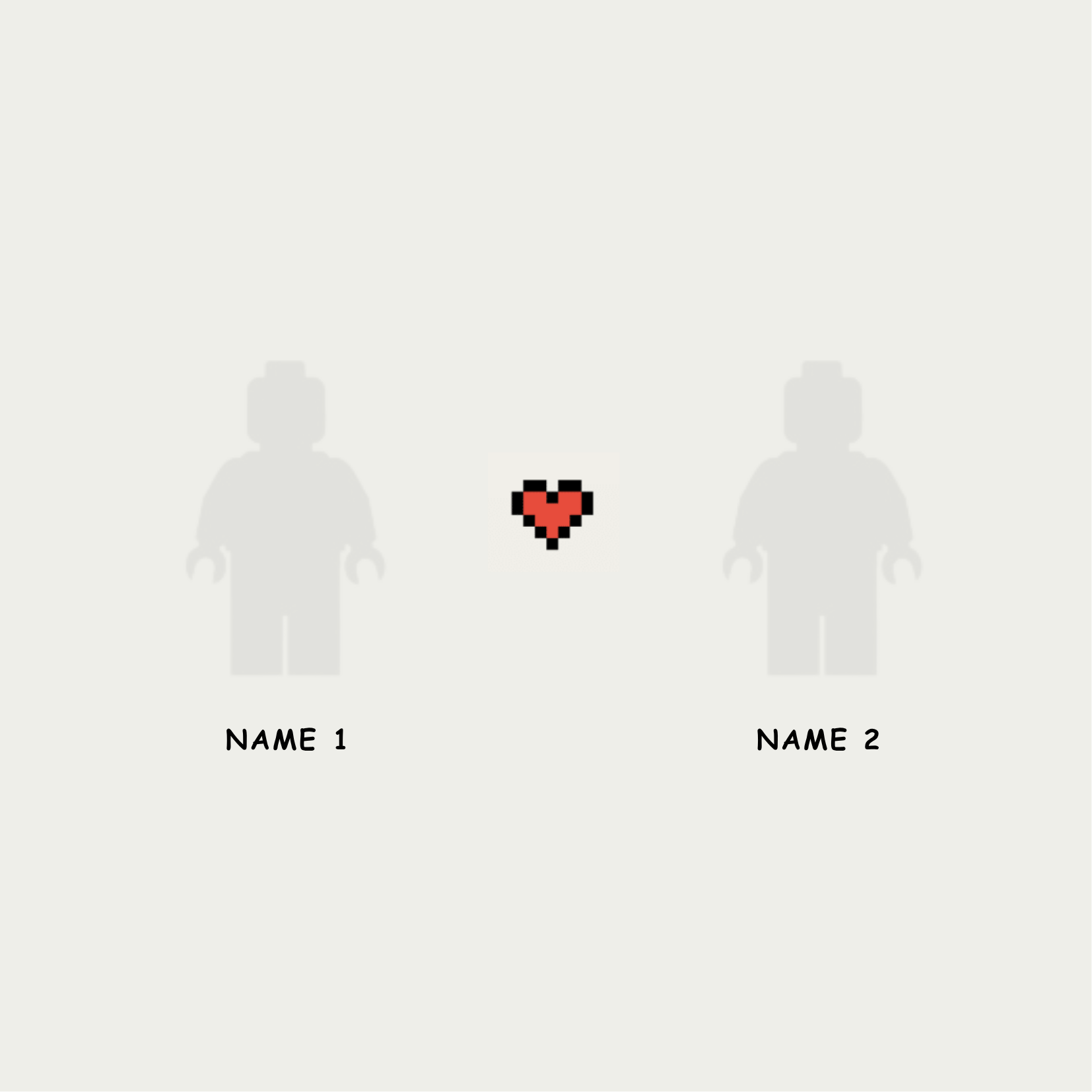 “Create Your Own Frame – Pixel Heart (Personalized)”