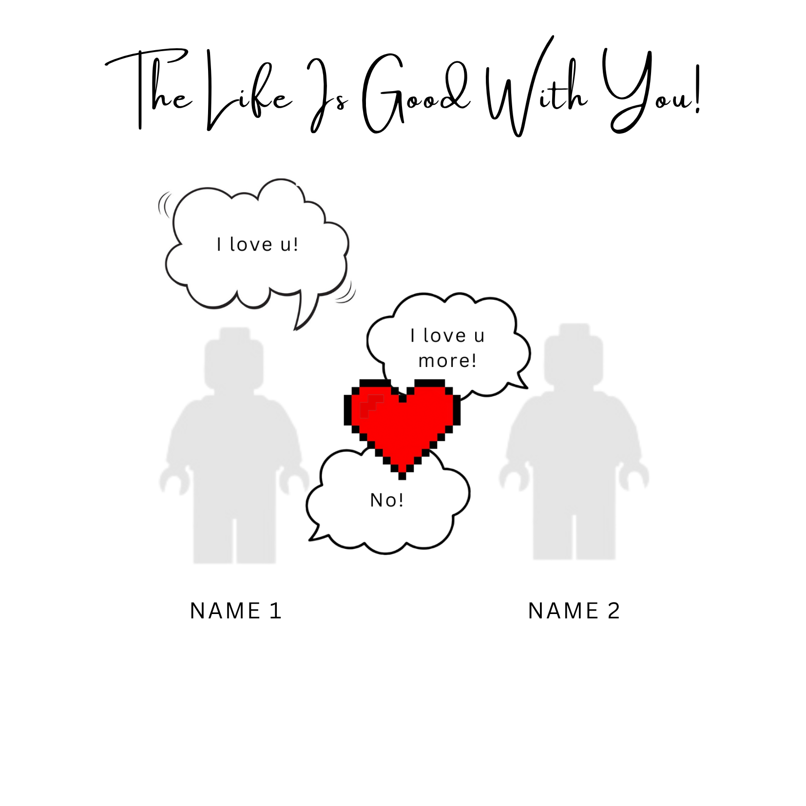 “Create Your Own Frame – Popup Love U (Personalized)”