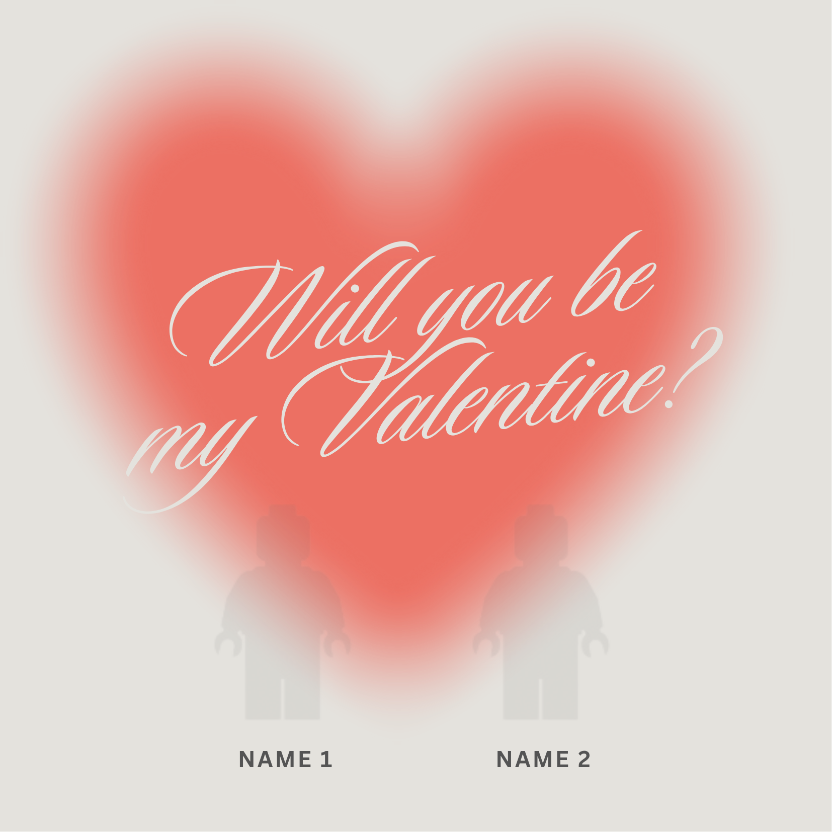 “Create Your Own Frame – Will You Be My Valentine? (Personalized)”