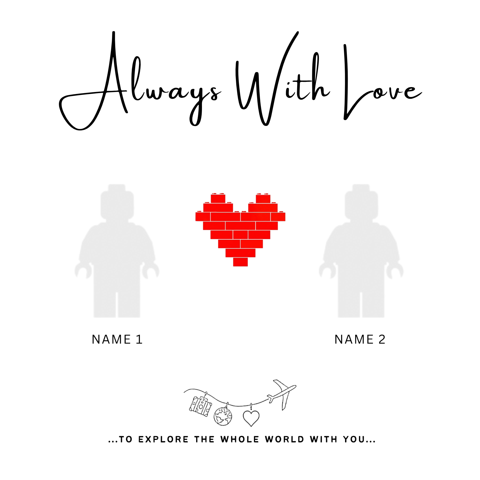 Create Your Own LEGO Frame – Always With Love (Personalized)