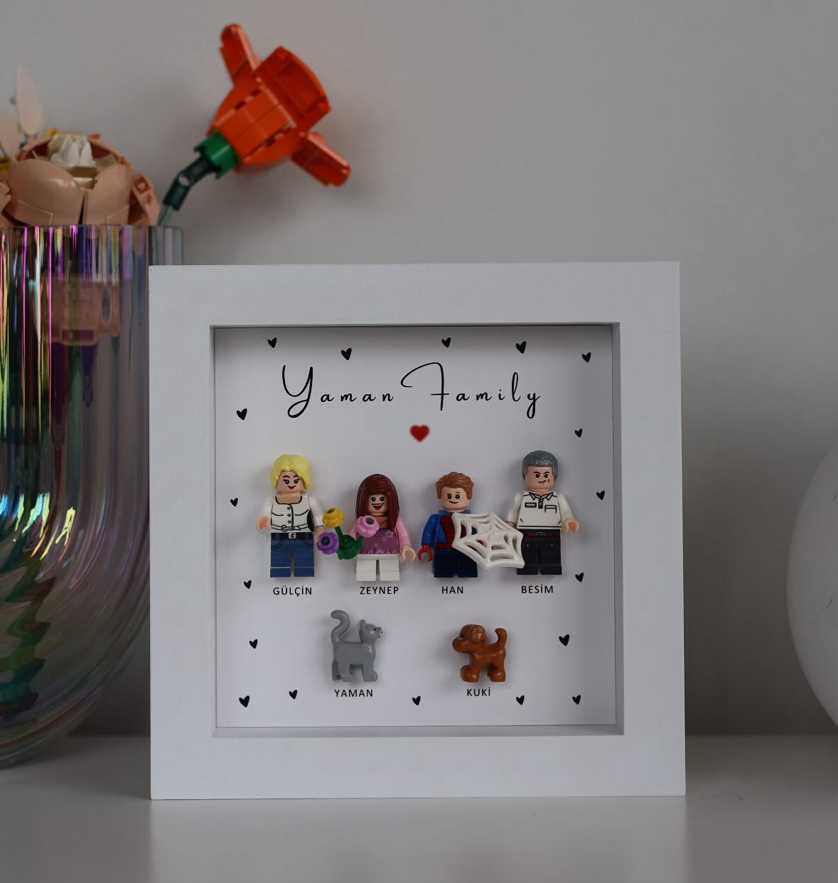 “Create Your Own Frame – Black Heart Family (Personalized)”
