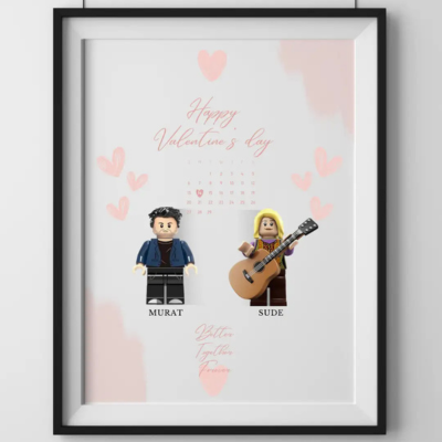 Always and Forever – Personalized Valentine’s Day LEGO Frame (24x18)