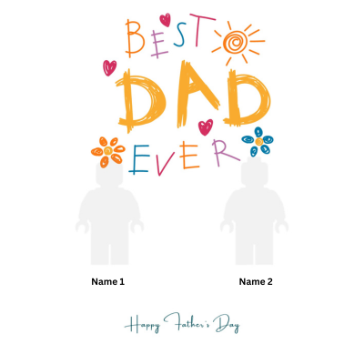 Best Dad Ever LEGO Frame – Personalized Gift