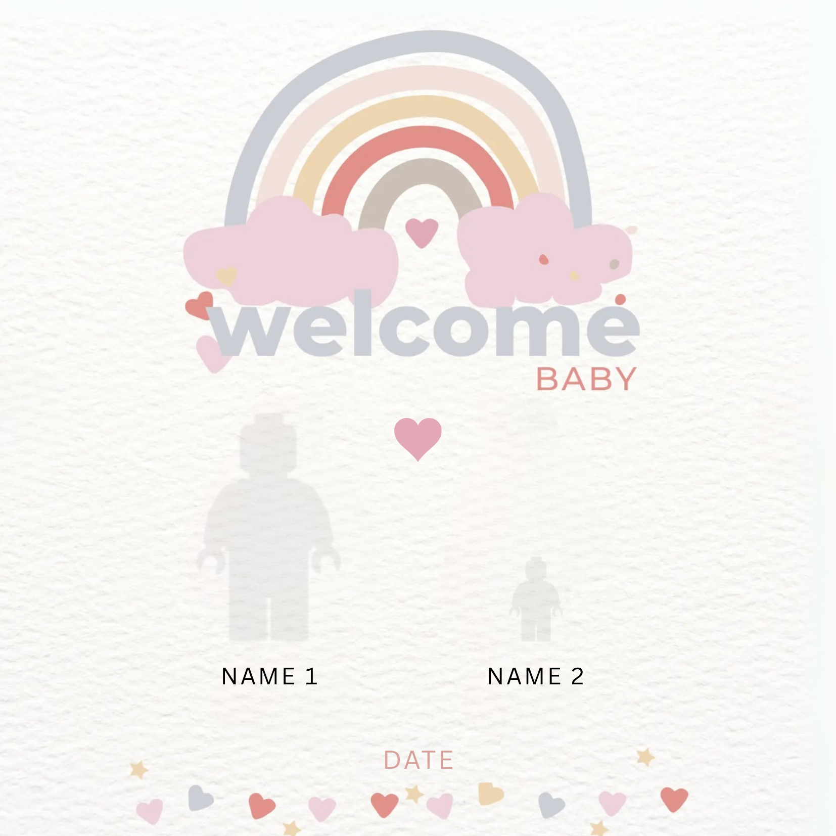 “Create Your Own Frame – Welcome Baby (Personalized)”
